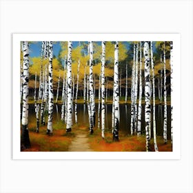 Birch Trees 56 Art Print