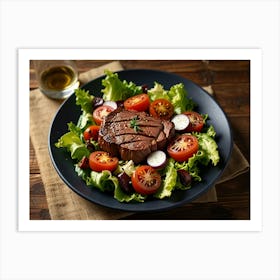 Steak On A Plate 2 Art Print