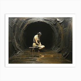 Woman In A Tunnel Art Print