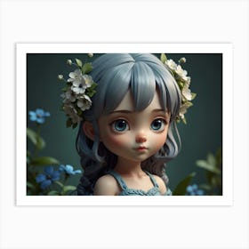 Flower Girl 3 Art Print