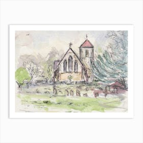 Godmersham In The Mist 27th Dec 2024 Art Print