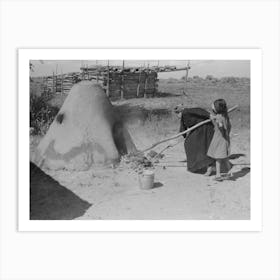 General View Of Oven For Bread Baking On Spanish American Farm In Taos County, New Mexico By Russell Lee Art Print