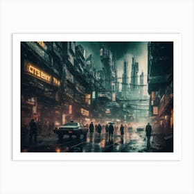 Cyberpunk City 1 Art Print