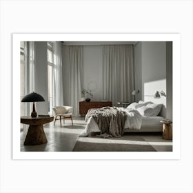 White Bedroom Art Print