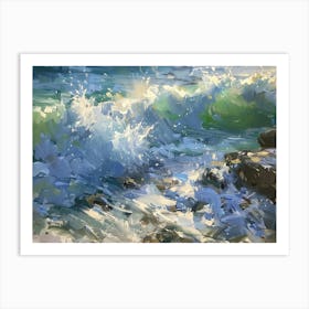 Ocean Crashing 4 Art Print