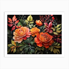 Default A Stunning Watercolor Painting Of Vibrant Flowers And 2 (2) (1) Art Print