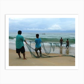 Hauling The Catch Thailand Art Print