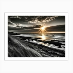 Sun Rising Over The Sea 1 Art Print