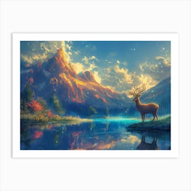 Deer In The Forest Art Print