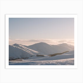 Scottish Mountains At Sunset 1 Art Print