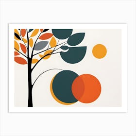 'Sunrise' Abstract Tree 1 Art Print