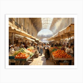 Paris Fruit Market Art Print