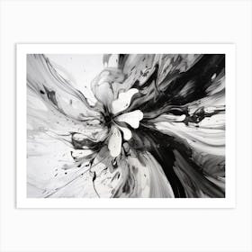 Symbiosis Abstract Black And White 5 Art Print