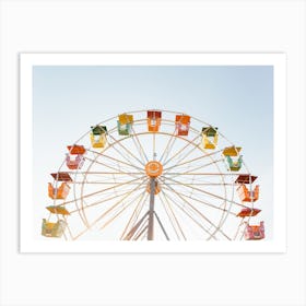 Colourful Ferris Wheel At The Carnival Art Print