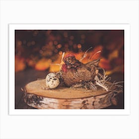 Hen And Egg Art Print