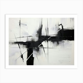 Connection Abstract Black And White 6 Art Print