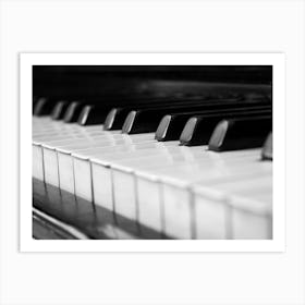 Piano Keys In Black And White Art Print