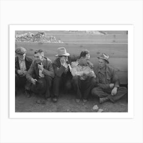 Group Of Miners Talking At Labor Day Celebration, Silverton, Colorado By Russell Lee Art Print