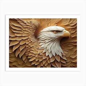 Eagle Carving 2 Art Print