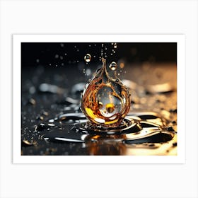 A Drop Of Metal Falls Into The Molten 2 Art Print