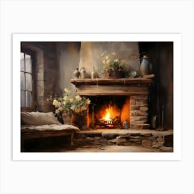 Fireplace Art Print