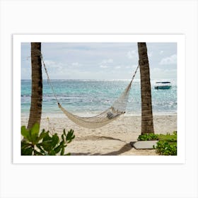 Hammock On The Beach Art Print