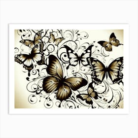 Butterfly Wallpaper 20 Art Print