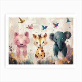 Little Giraffes Art Print