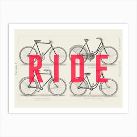 Ride On Bike Art Print