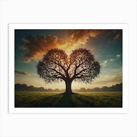 Heart Shape Tree Art Print