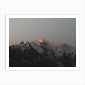 Dusk Over Snowy Peak Art Print