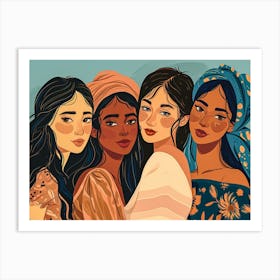 Four Women 1 Art Print