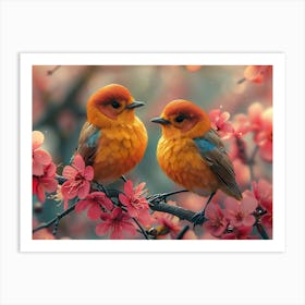 Beautiful Bird on a branch 20 Art Print