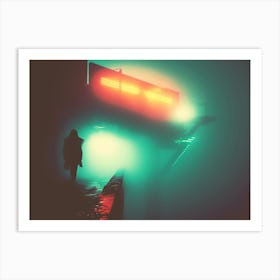 Foggy Cyberpunk Night Art Print