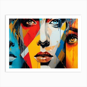 Three Faces Of Women Art Print