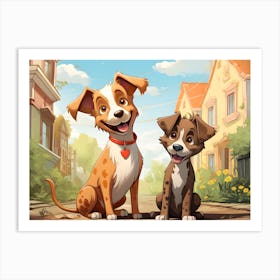 Happy Dogs Art Print