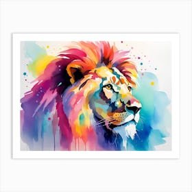 Lion Painting 48 Art Print