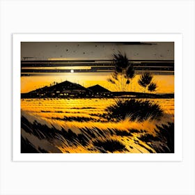 Sunset In The Desert 21 Art Print