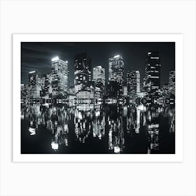 Cityscape At Night 7 Art Print