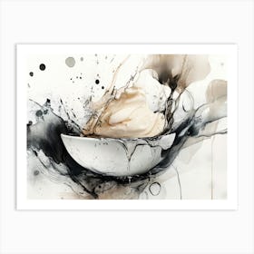 Ice Cream In A Bowl Art Print