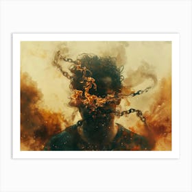 Man In Chains Art Print