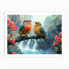 Beautiful Bird on a branch 4 Art Print