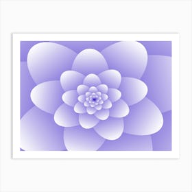 3d Abstract Purple Floral Spiral Background Art Print