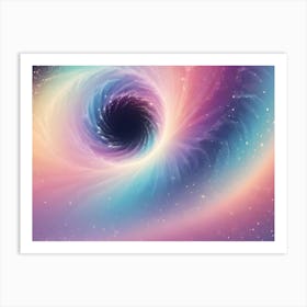 Abstract Image Of A Swirling, Cosmic Nebula, With A Black Hole In The Center And A Vibrant, Colorful Outer Ring Art Print