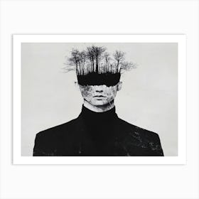 Man With Trees On His Head Art Print