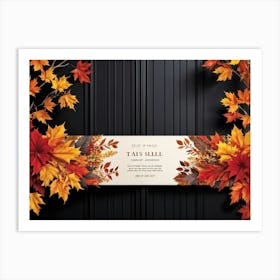 An Exuberant Autumn Sale Banner Adorned With Intricate Designs Revealing An Exciting Juxtaposition (4) 1 Art Print