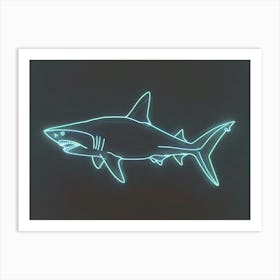 Neon Thresher Shark  6 Art Print