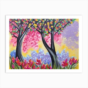 Two Trees In Bloom Art Print