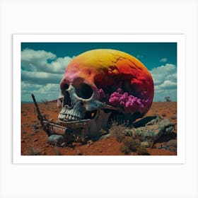 Skull In The Desert 2 Art Print