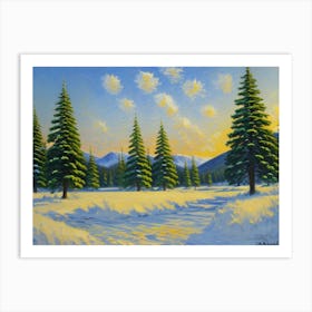 Winter Scene Wintry Whispers Art Print